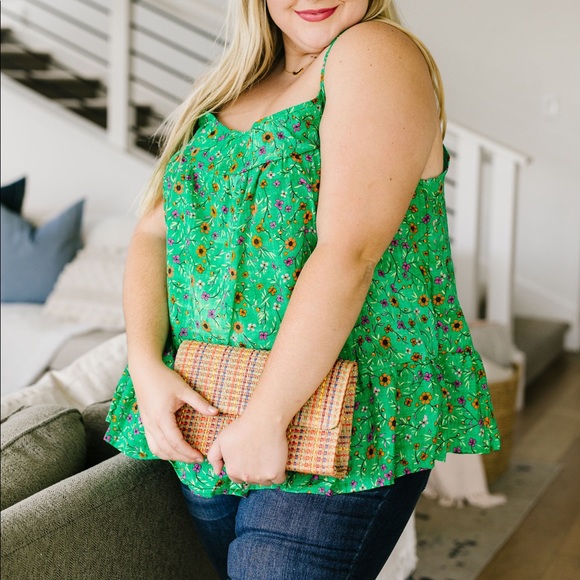 Ditzy Floral Tank in Coral - Picture 9 of 10
